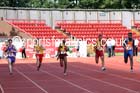 Junior boys 100 metres, English Schools Track and Field. Photo: David T. Hewitson/Sports for All Pics